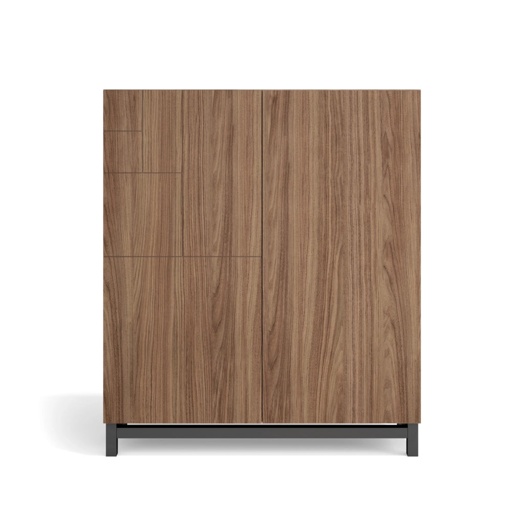Scarpiera Herdasa effetto noce gambe grafite 112x90x27