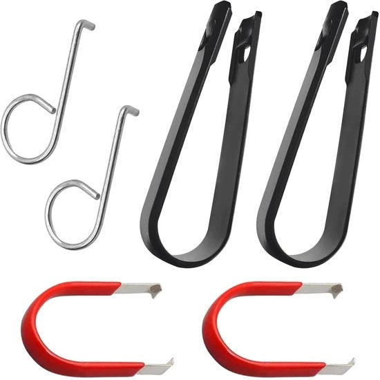 Kit di sostituzione per mozzafiato in 6 pezzi - set di levette universali per mozzafiato, mozzafiato sostitutivo, attrezzi per montaggio e smontaggio, uncino smontaggio per mozzafiato, set di levette per mozzafiato con uncino di trazione