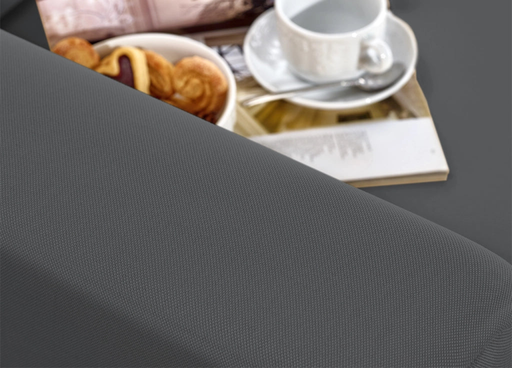 Copridivano Antimacchia Elasticizzato Tinta Unita Modello Magic - 2 Posti - Grigio Scuro