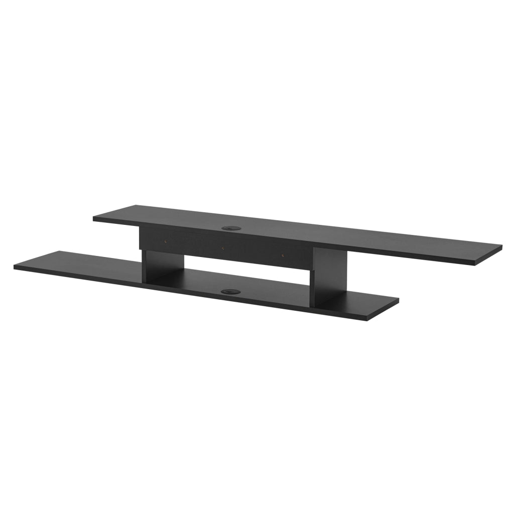 Mensola TV Støvring Sospesa a Muro 21 x 150 x 25 cm Nero [en.casa]