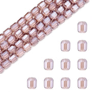 2 strenghe di perle di vetro facciate, 8 mm, perle a distanza libera, cilindriche, perle di cristallo, in bulk per gioielli fai da te, collane, bracciali, orecchini.