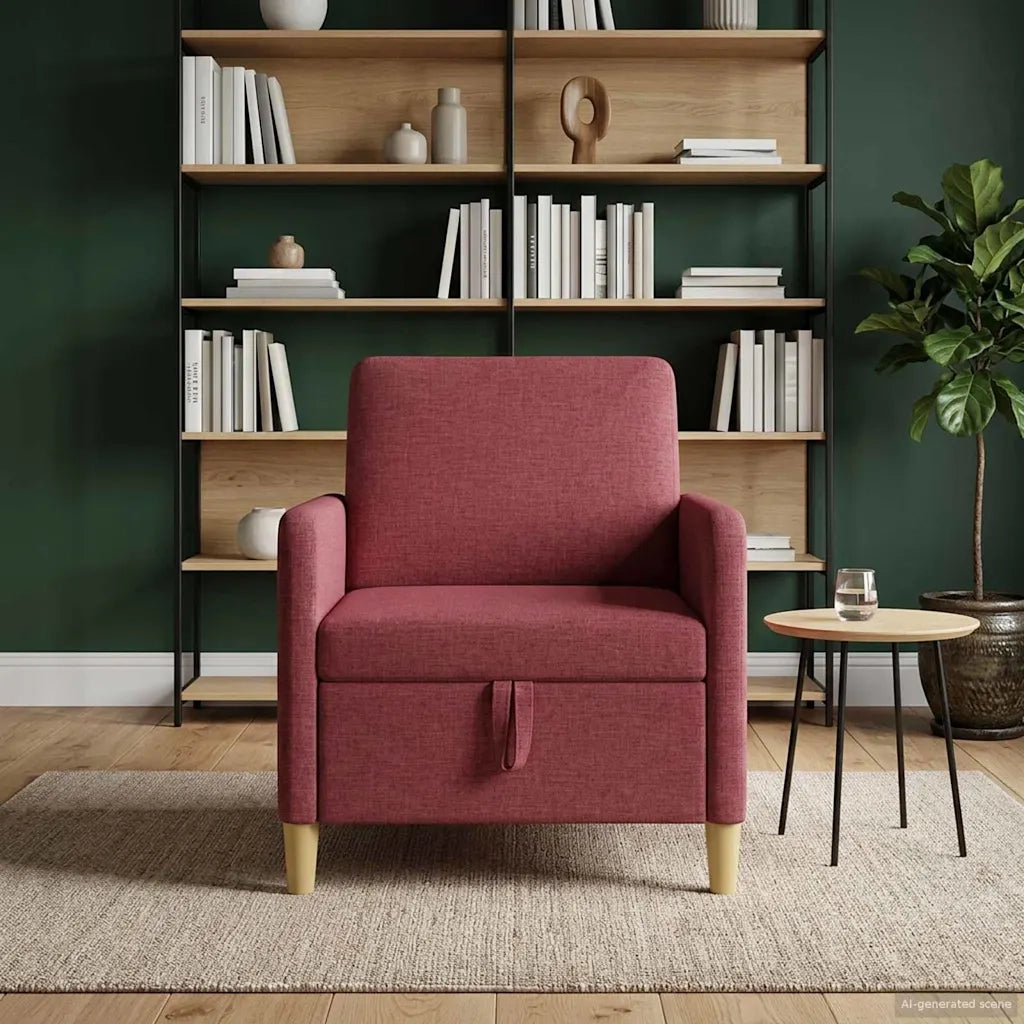 Divano con Storage Rosso Vino 72 x 78 x 87 cm Poliestere 42036866