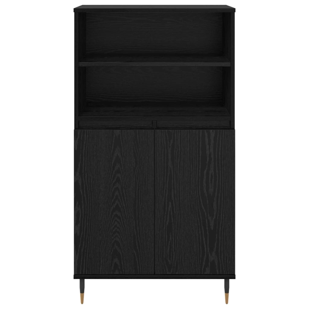 Credenza | Madia | Buffet da pranzo | Armadio da pranzo Nero 60 x 36 x 110 cm Legno multistrato