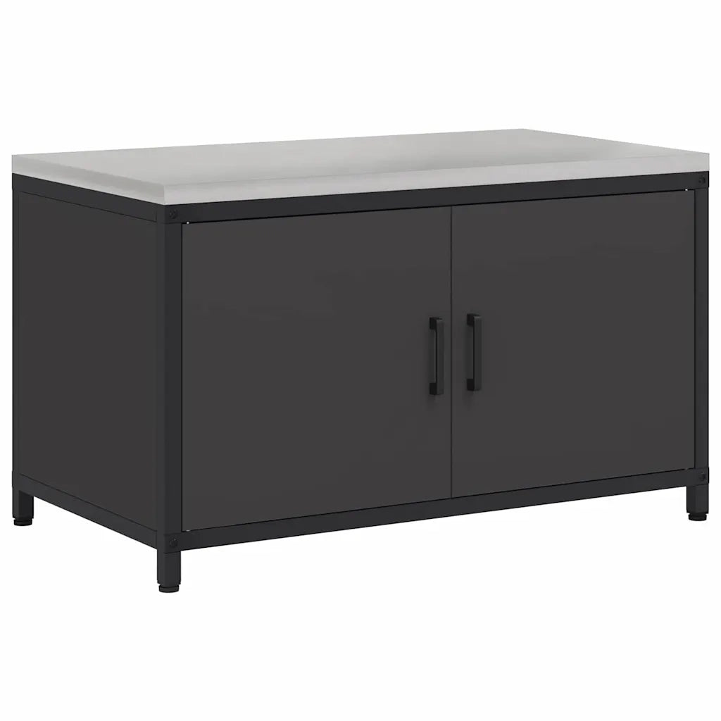 Stoccaggio in cucina con porta Nero 60 x 50 x 92 cm Acciaio