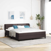 Letto a molle con materasso Marrone Scuro 180 x 200 cm Tessuto 3340041