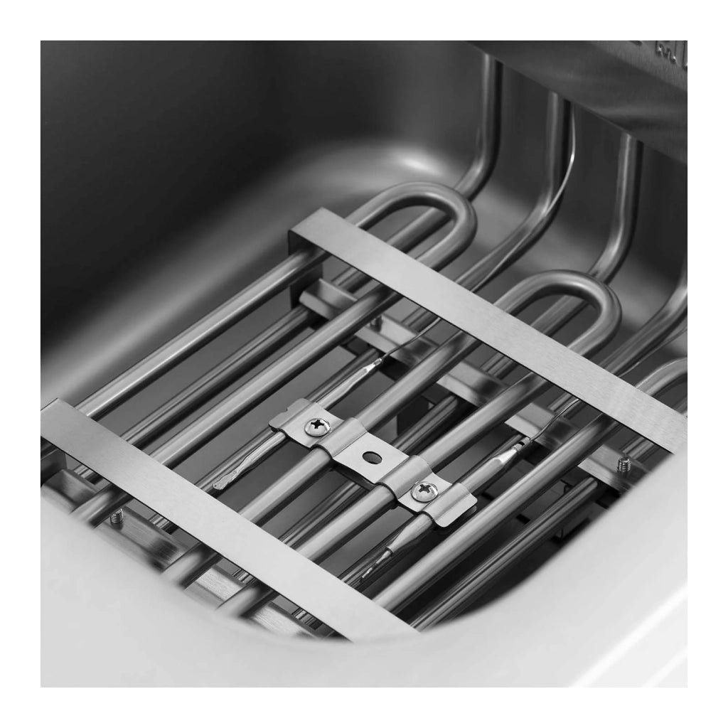 Friggitrice elettrica da 13 litri 5000 watt rubinetto di scarico zona fredda su mobile professionale in acciaio inox 14_0003985