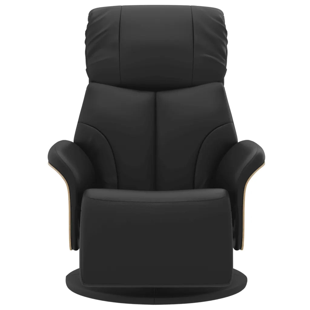 Poltrona Reclinabile con Poggiapiedi Nera in Similpellecod mxl 85533