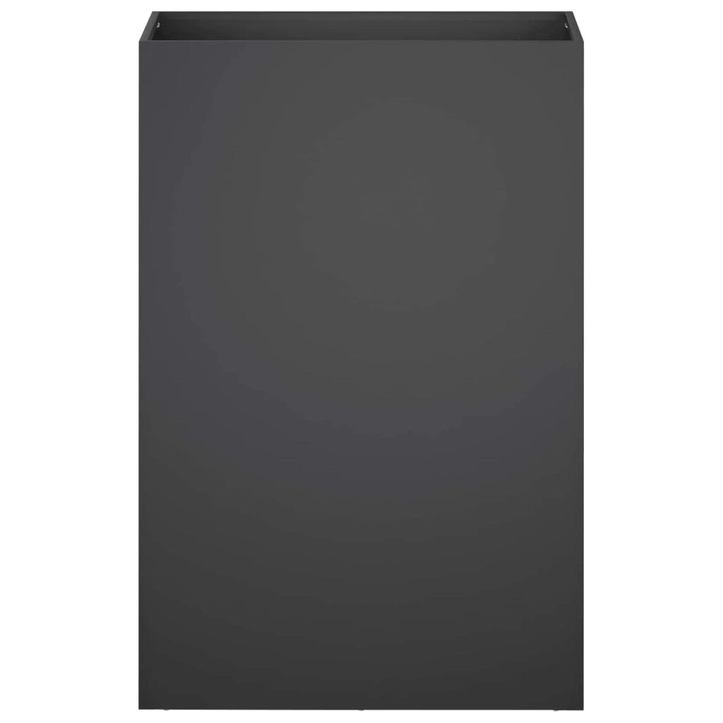 Vaso da giardino Nero 50 x 30 x 75 cm Acciaio laminato a freddo 8005540