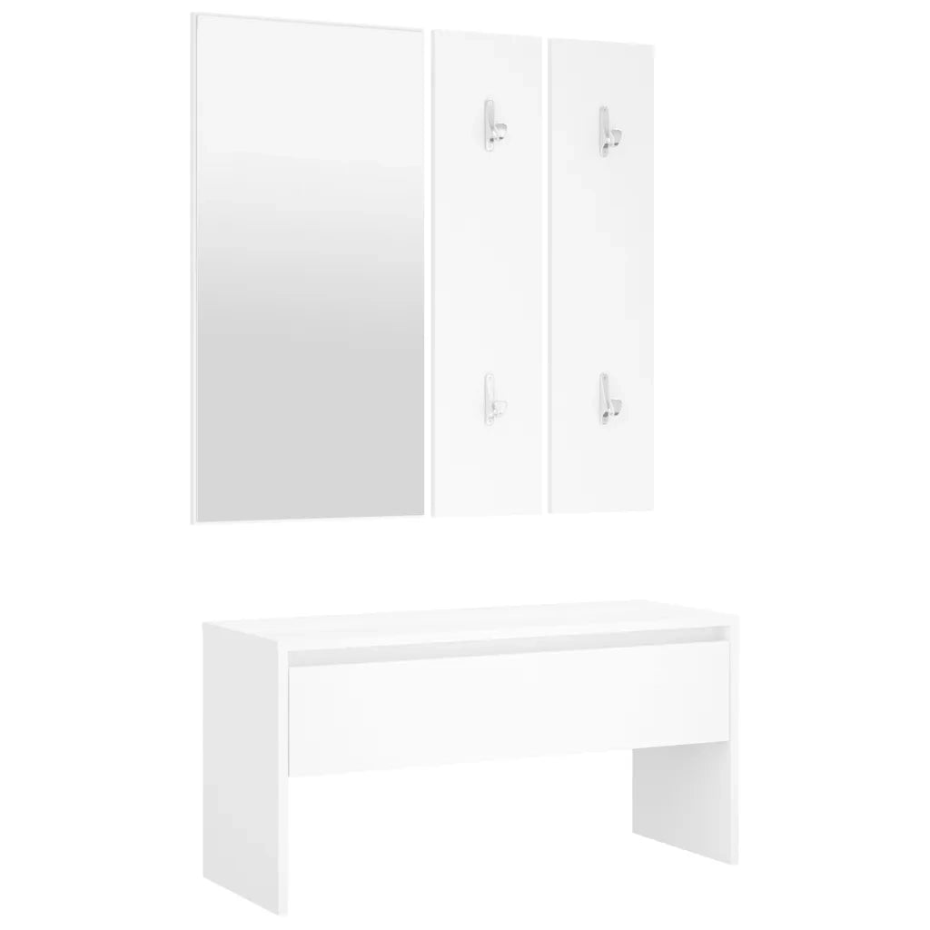 Set di Mobili da Corridoio Bianco in Legno Multistrato 3082062