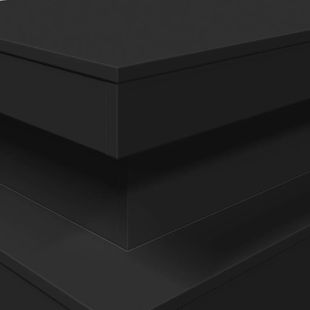 Tavolino da salotto | Tavolino da caff¨¨ | Tavolino da Soggiorno con Luci LED Nero 90x50x40 cm
