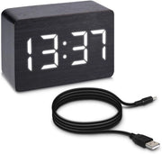 Orologio digitale con cavo – Orologio digitale – Camera da letto – Comodino – Orologio LED – Orologio da tavolo – Orologio da parete – Orologio da notte – Orologio da camera con cavo elettrico