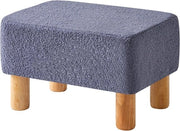 Banco per piedi in flanella - sgabello stile - 1 pezzo - blu - 40 x 29 x 25 cm