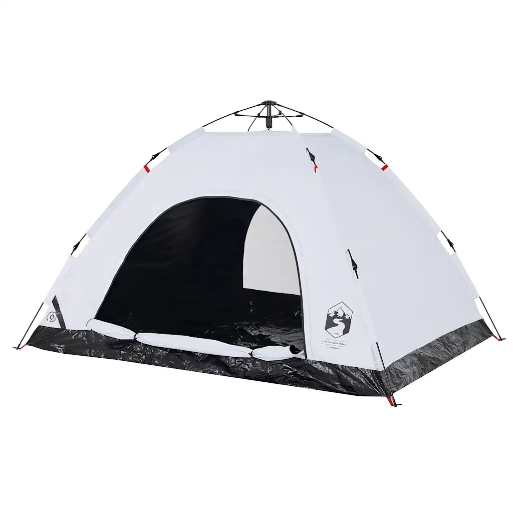Tenda 4 Persone-Tenda da campeggio Bianca in Tessuto Oscurante a Rilascio Rapido 737946