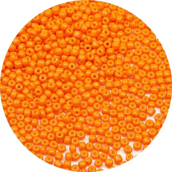 4 mm kralen in vetro di arancione, 6/0 per bracciali, per l'autoallestimento di accessori di moda (arancione)