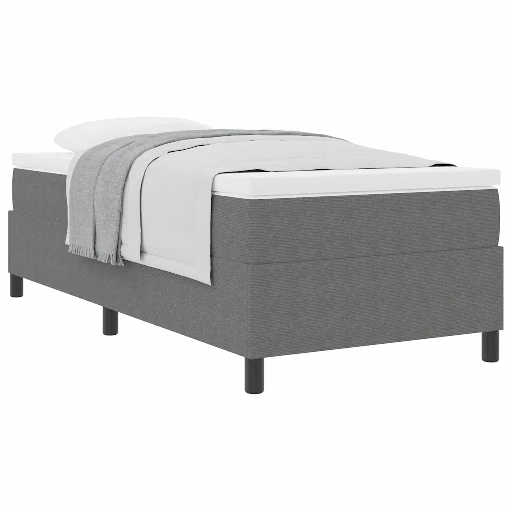 Letto a molle Grigio chiaro e bianco 100 x 200 cm 3337447