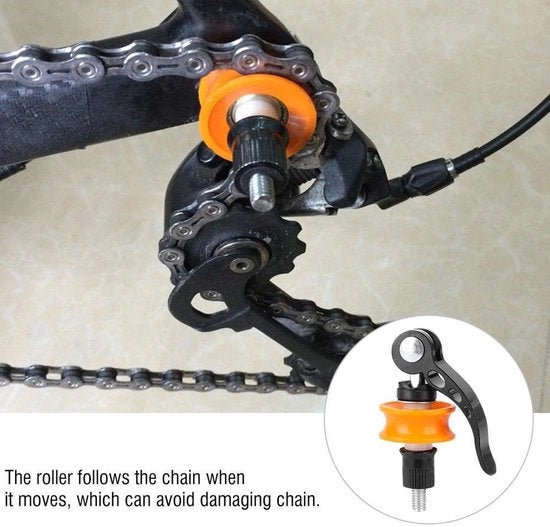 Sostituto catena per bicicletta - Supporto catena in nylon - Osservatorio per bicicletta - Manutenzione mountain bike - Compacto - Leggero - Dimensioni 8 x 4 x 2,5 cm - Supporto catena per bicicletta