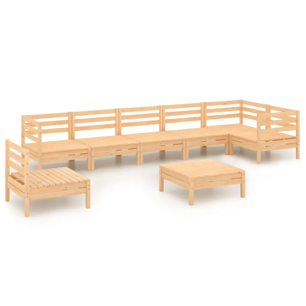 Set Divani da Giardino 8 pz in Legno Massello di Pino cod mxl 44269