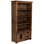 Libreria in legno artigianale marrone 100x40x185h cm
