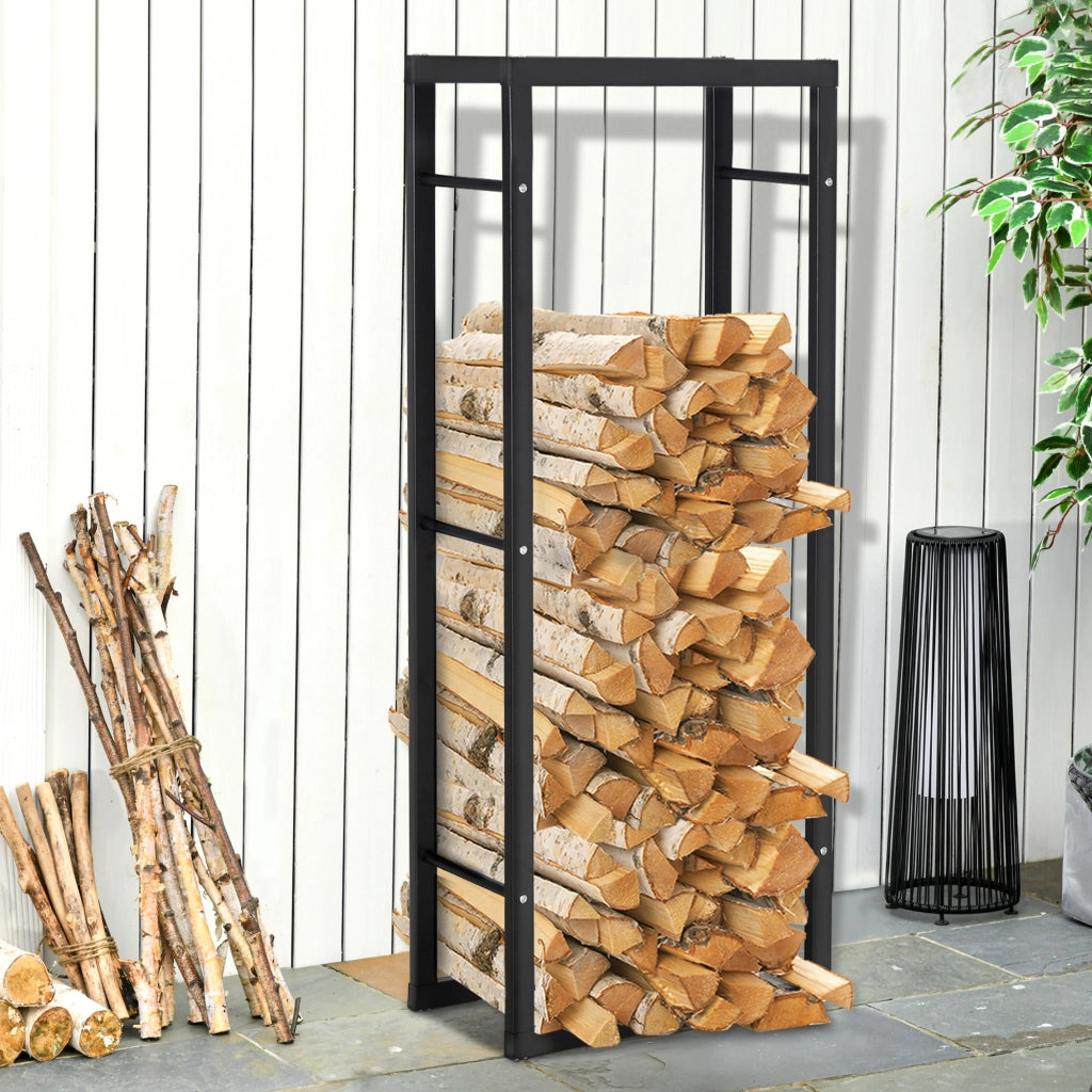 Etagere per legna da ardere ¨C zephmum ¨C metallo nero 60x25x150 cm