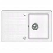 Lavello da cucina in granito reversibile a 1 vasca con scolapiatti colore crema 02_0002306