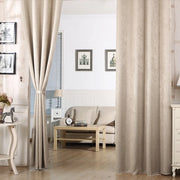 Set di tende deluxe con ruche - 2 pezzi - Beige 135x225cm - Oscuranti - Pesanti - con cintura pieghettata - Velluto - Termoisolanti - Isolanti termici