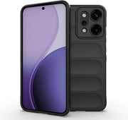 Hoes per Oppo Reno14 Pro 5G con parafuoco shockassorbente, design airbag anti-urto, cuscino morbido ultradurissimo nero