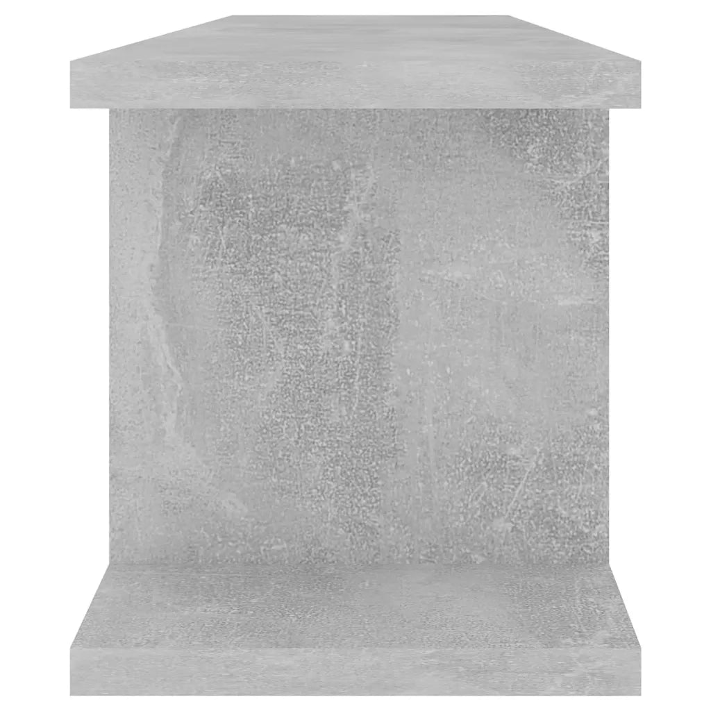 Mensole a Parete 2 pz Grigio Cemento 75x18x20 cm in Multistrato 807191