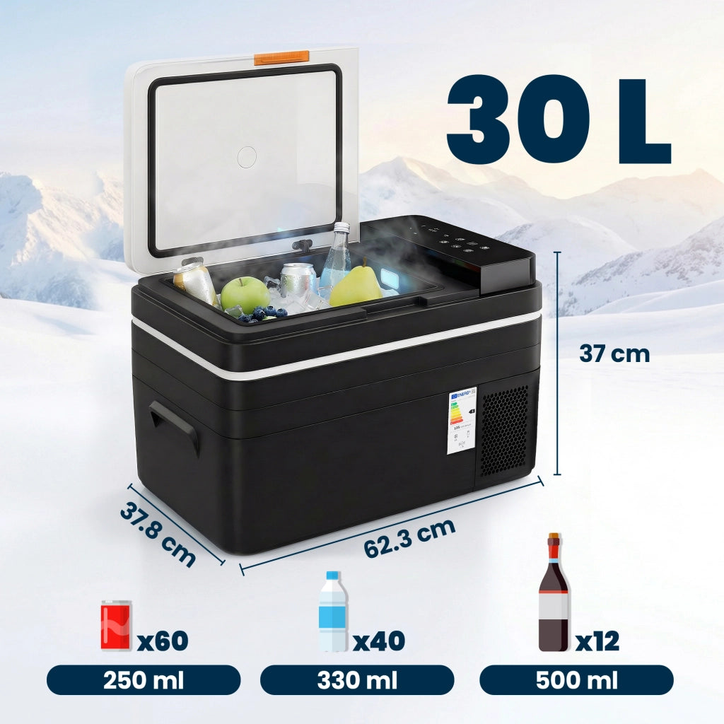 Frigorifero Portatile da 30L con Compressore e Controllo App. Nero