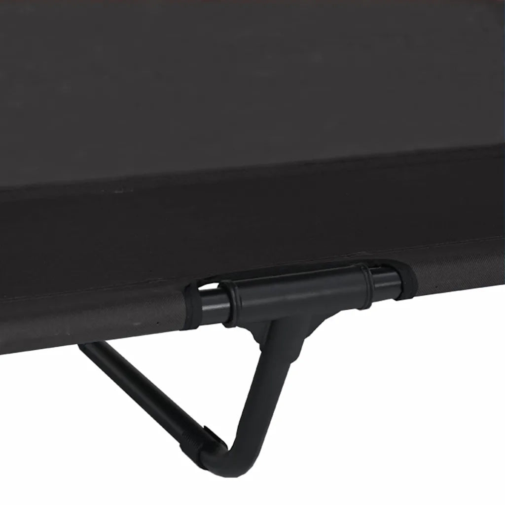 Letto per Cani Elevato Nero 127 x 81 x 108 cm Tessuto e acciaio CFW4113223