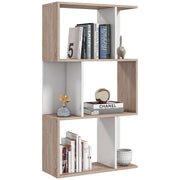 Libreria di Design Scaffale Ufficio Legno Moderna 3 Ripiani 60 ¡Á 24 ¡Á 111.4cm