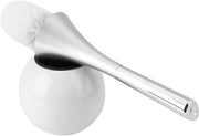 Set di spazzole per il bagno con base in acciaio inossidabile per la pulizia della toilette - Bianco - Utensili di cucina con appoggio per spazzola