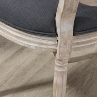 Set di 2 Sedie da Sala da Pranzo - Sedia da Salotto medaglione Stile Luigi XVI - Legno Massello scolpito, patinato