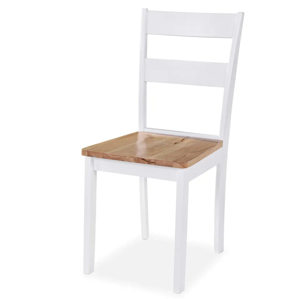 Set da Pranzo 3 pz in MDF e Legno di Hevea Bianco 274942