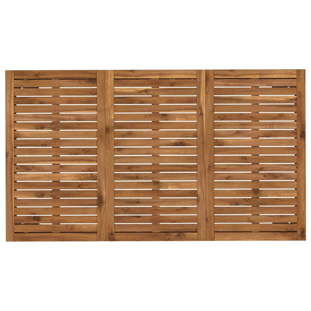 Tavolo da cena da giardino Naturale e Nero 141 x 80,5 x 75 cm 901319