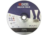 DISCHI DA TAGLIO CENTRO DEPRESSO PER FERRO Ø MM.230- - ø mm.230x3,0 foro 22,2 da taglio per ferro - 10 pezzi EXCEL