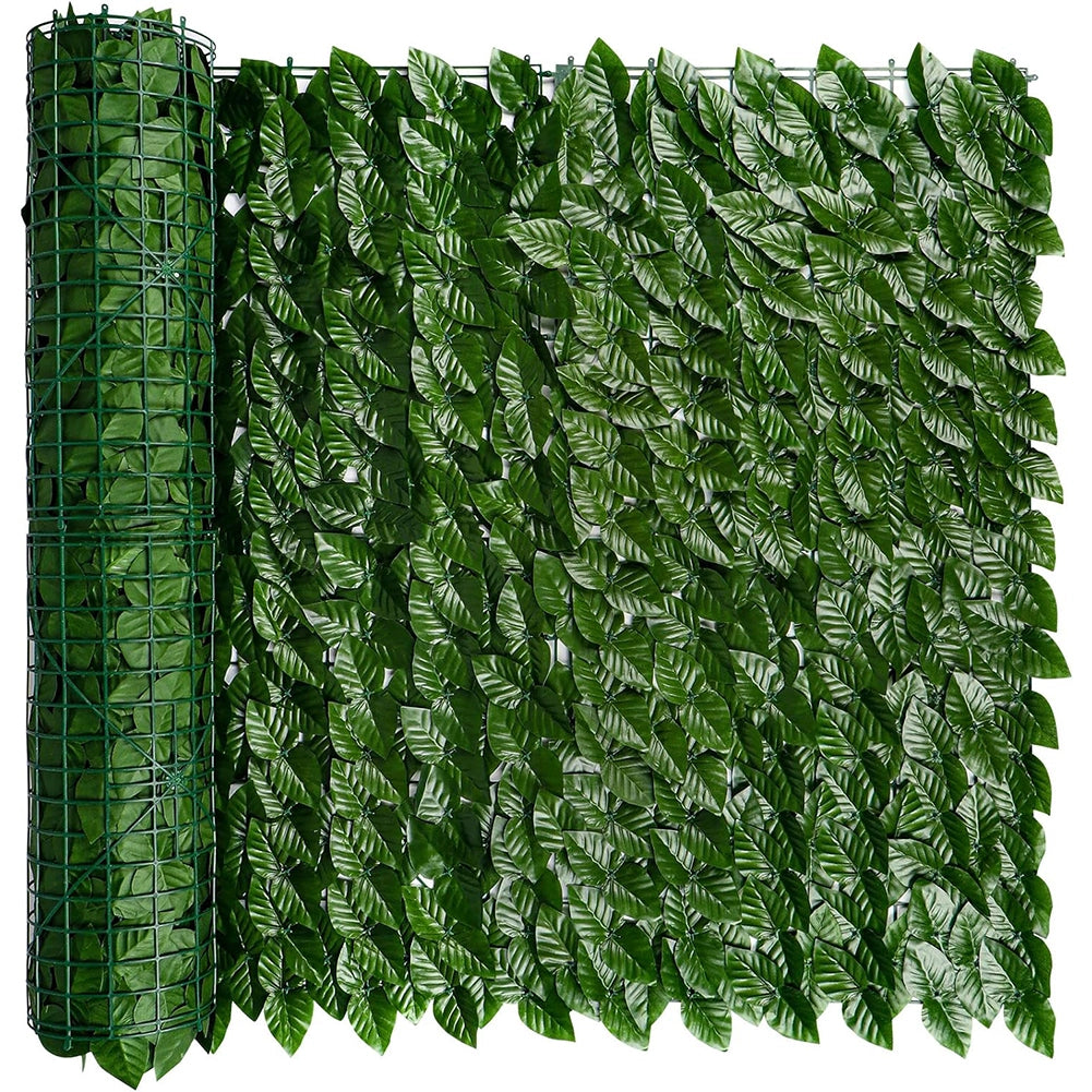 Siepe Artificiale Sintetica Foglie Edera H 1 x 3 MT Realistica in PVC Verde