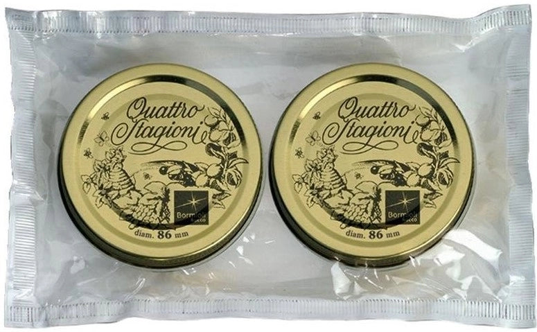 108 COPERCHI 70 MM PER BARATTOLI QUATTRO STAGIONI BORMIOLI CAPSULE