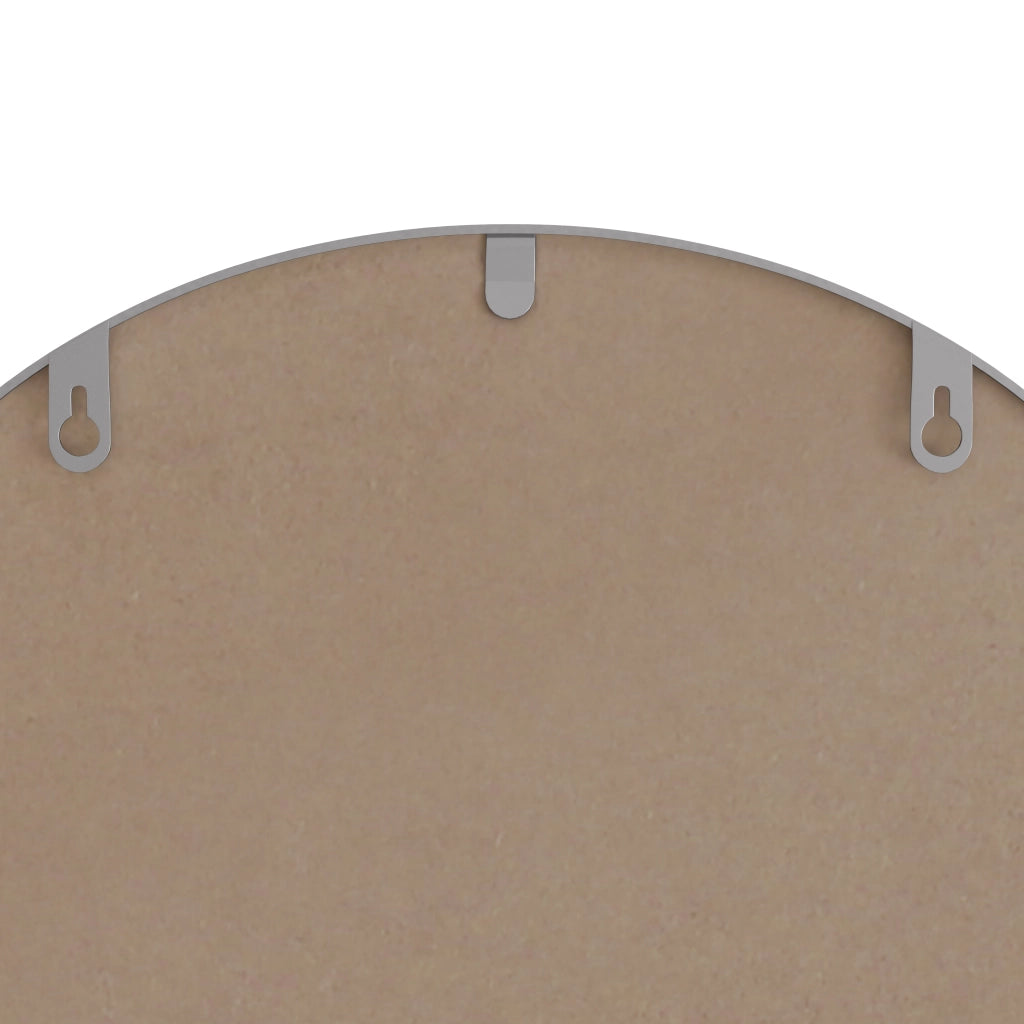 Specchio semplice rettangolare da parete in vetro con cornice in ferro per bagno soggiorno argento 61 × 101 cm