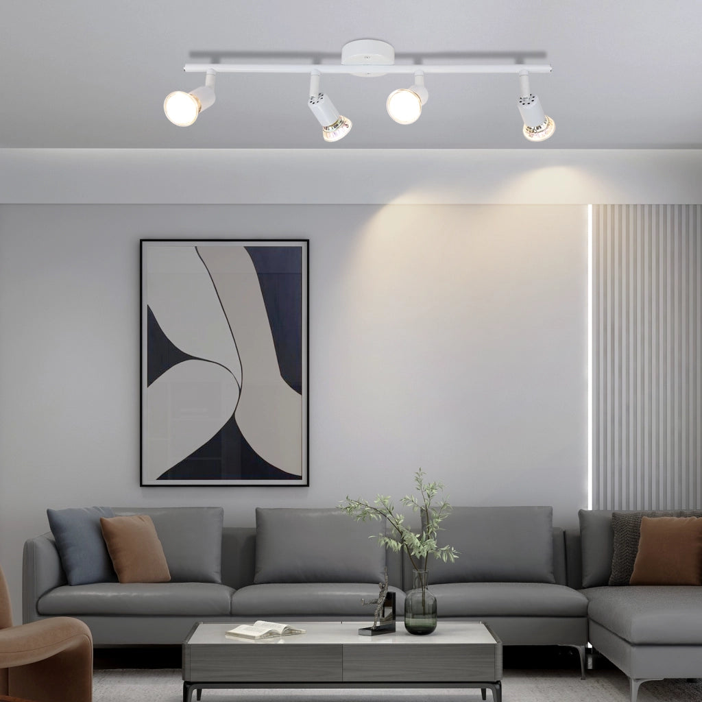 ZMH Faretto da soffitto 4 fiamme GU10 moderni per corridoio con lampadine incluse