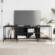 Mobile Porta TV Nero 153x37x50 cm in Legno Multistrato 837602