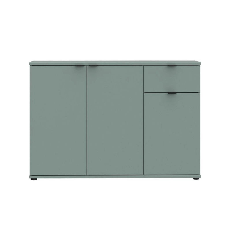 Mobile multiuso Segno con tre ante e 1 cassetto L 120 cm colore verde salvia