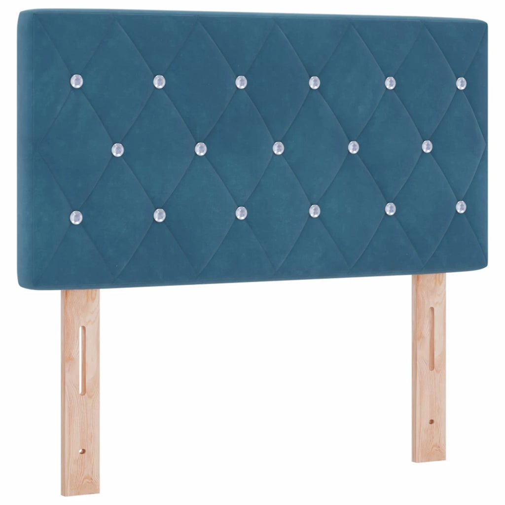 Letto ottomano con materasso Blu Scuro 80 x 200 cm Velluto 3457615