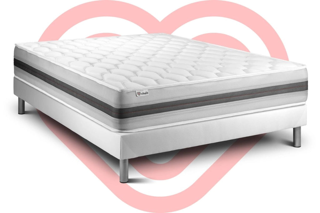 Letto con materasso VITAL SPRING RECOVER 130 x 200 cm Rete kit Bianco