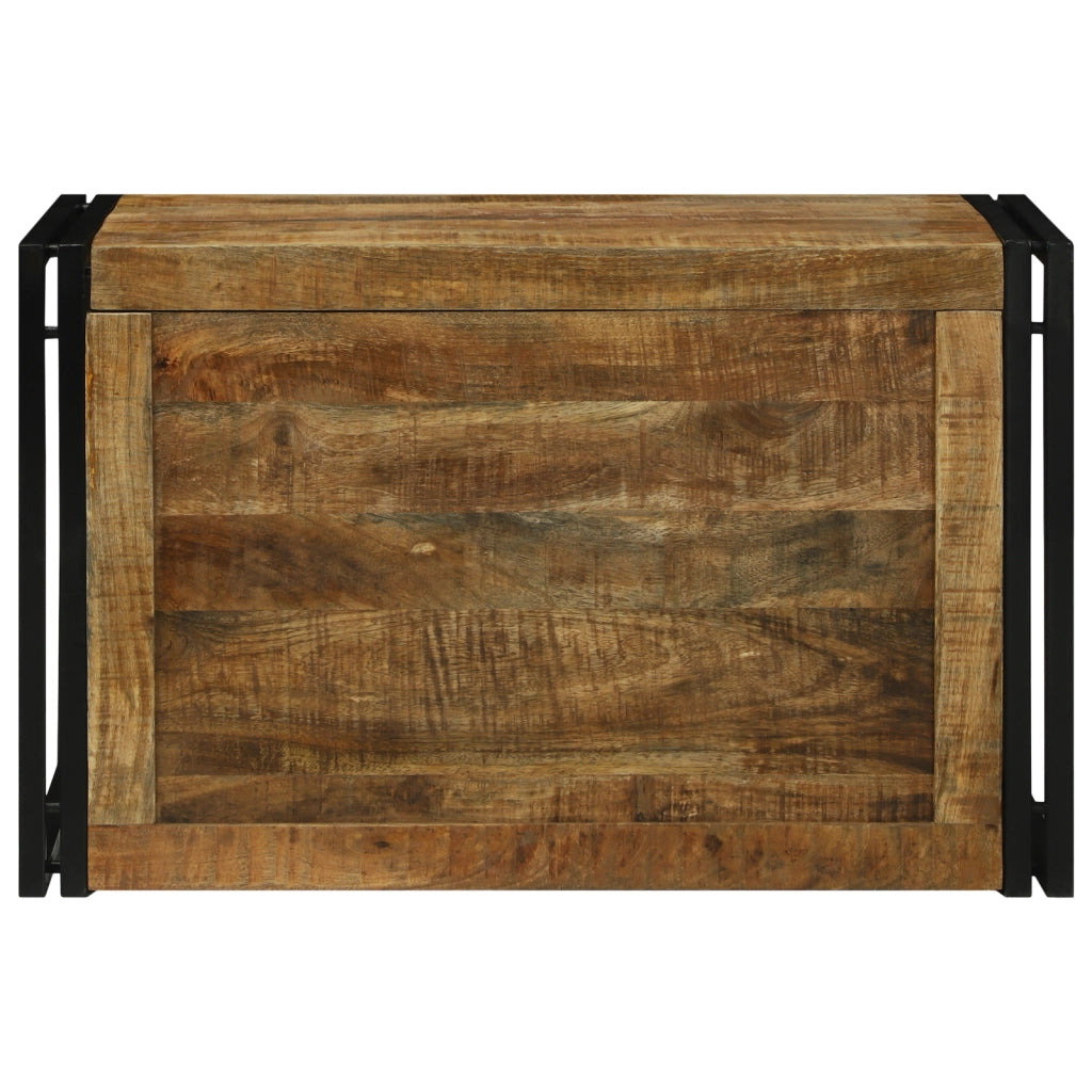 Scatola di Stoccaggio 80x50x50 cm in Legno Massello di Mango