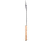 Vanga per Barbecue a Manubrio in Legno - Vanga in Acciaio Inox per Carne - Stuzzicadenti per Grill - Vanga per Camping - 26,5 cm - Leggera - Vanga per Grill
