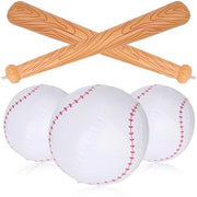 Set di baseball per nuotatori con 2 mazze gonfiabili - 3 palloni gonfiabili - materiale PVC - set di baseball per nuotatori - set di giochi per il mare - dimensioni mazza 80x12 cm - set di sport acquatici
