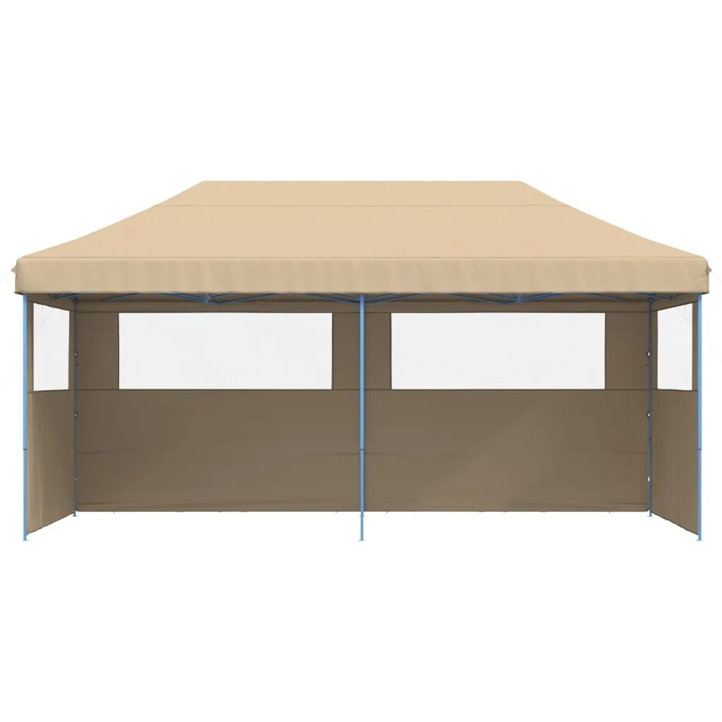 Tendone per Feste Pieghevole Pop-Up con 3 Pareti Beige 4004943