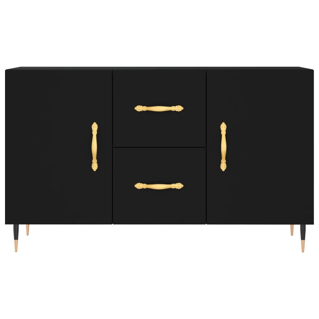 Credenza Nera 100x36x60 cm in Legno Multistrato 828149