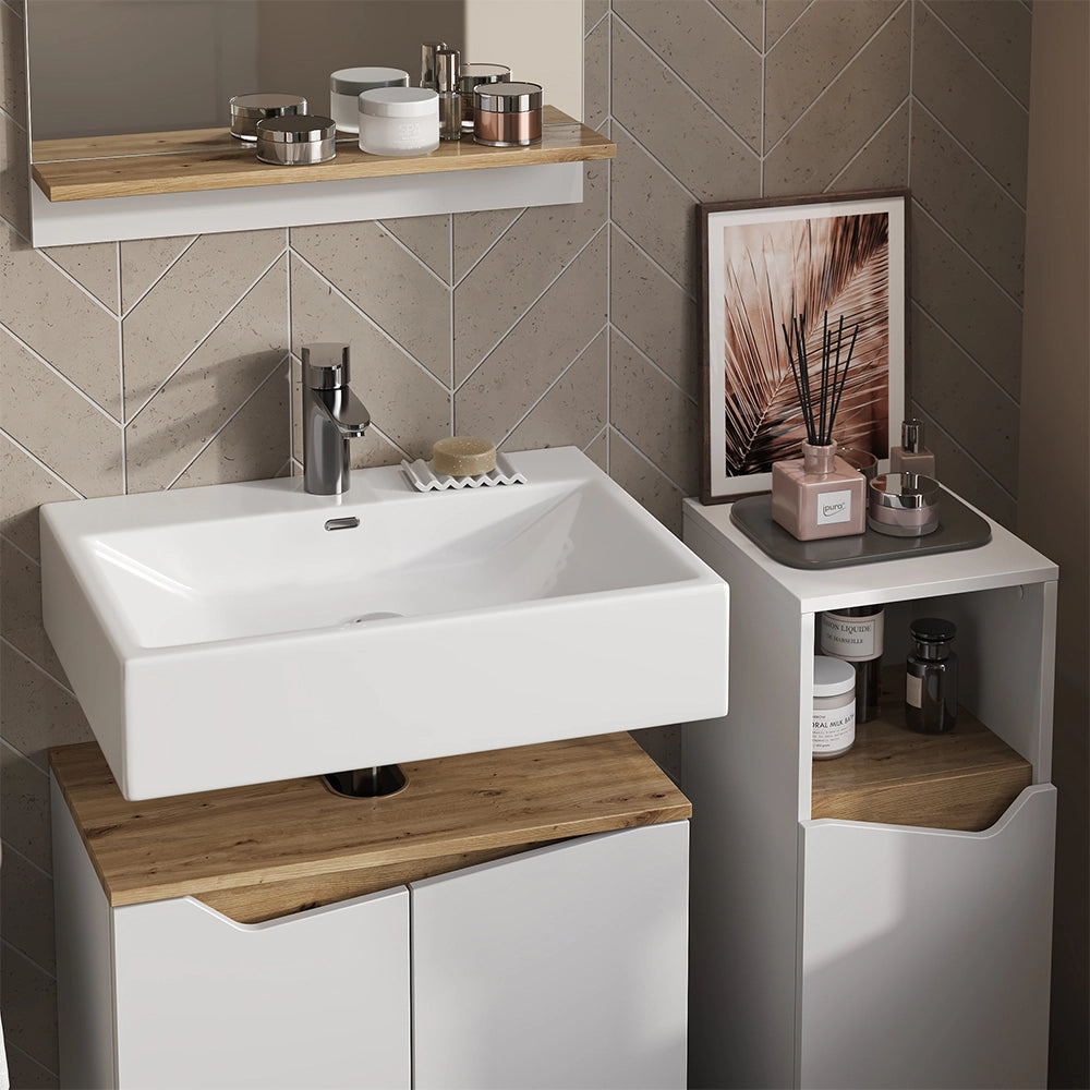 Vicco Set di mobili da bagno Bianco 3 parti, con mobile midi