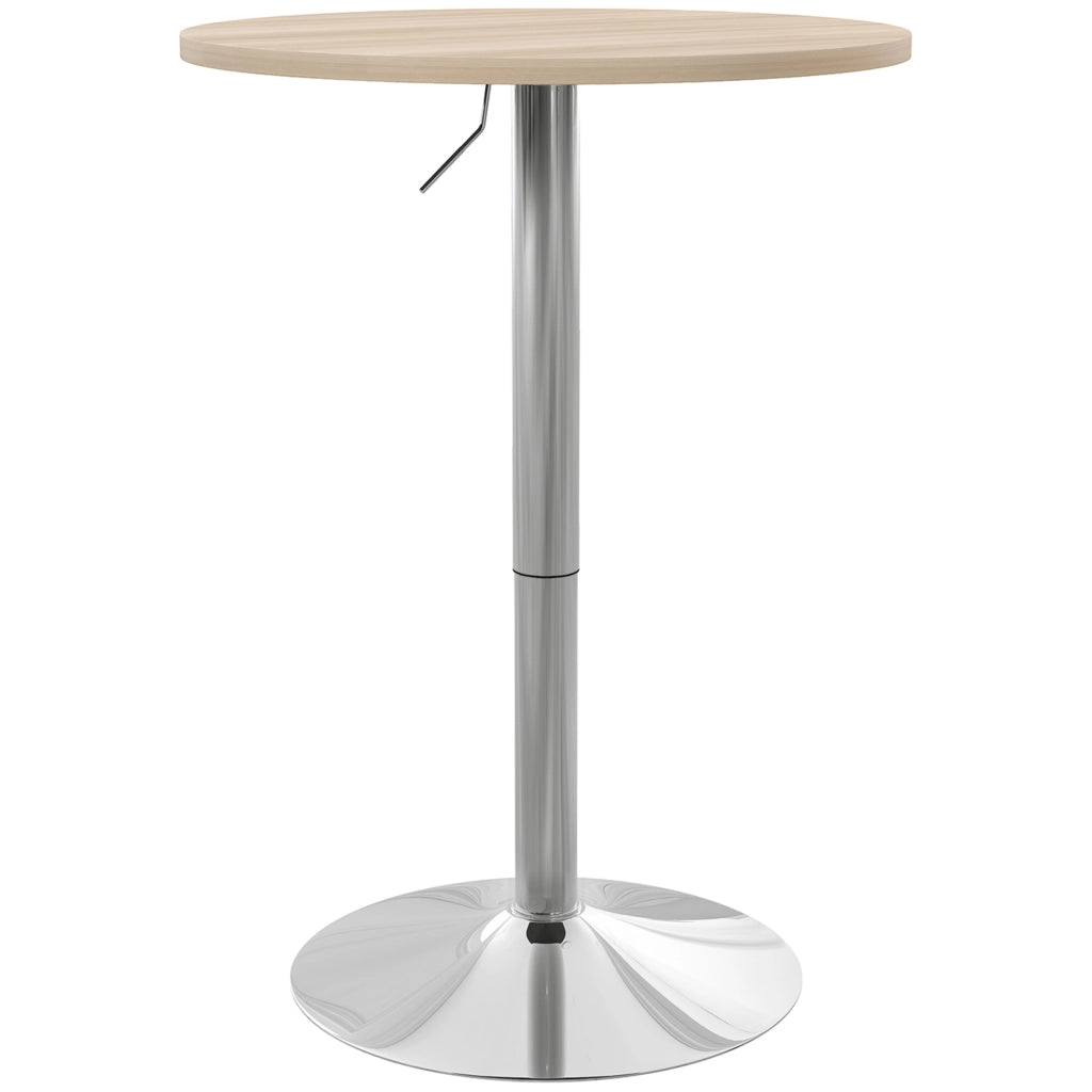Tavolo alto da cucina rotondo regolabile 360¡ã ¨C Xylo ¨C 60x60x91 cm roble claro